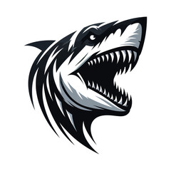 Shark head abstract vector illustration