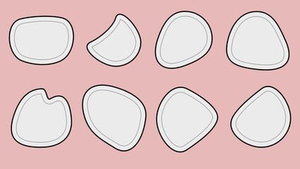 simple minimalist label sticker set collection