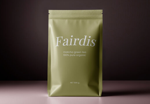 Matcha Green Tea Product Mockup With Generative AI