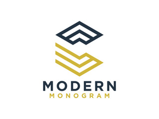 Abstract Initial Letter C Logo Design Template.