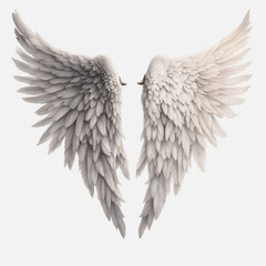 Fototapeta premium png-angel-wings-white-white-background-creativity