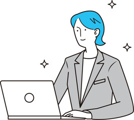 仕事をするエリート女性