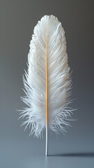 3d rendered single feather isolated in a studio made with generative AI