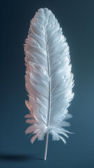 3d rendered single feather isolated in a studio made with generative AI