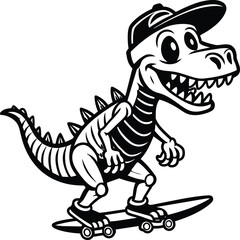 Obraz premium tyrannosaurus rex dinosaur vector isolated on white background eps 10