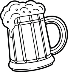 mug of beer isolated on white background eps 10