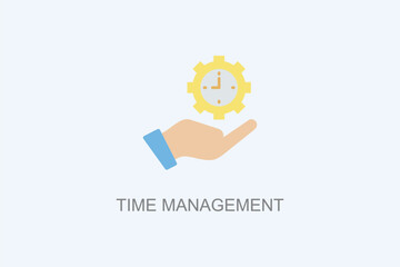 Time Management Vector Icon Or Logo Illustration