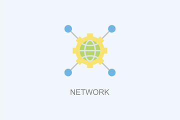 Network Vector Icon Or Logo Illustration