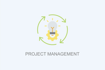 Project Management Vector Icon Or Logo Illustration