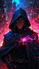 魔法使いの男性イラスト,Generative AI AI画像