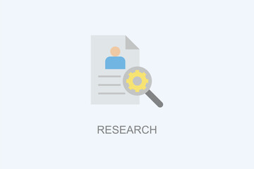 Research Vector Icon Or Logo Illustration