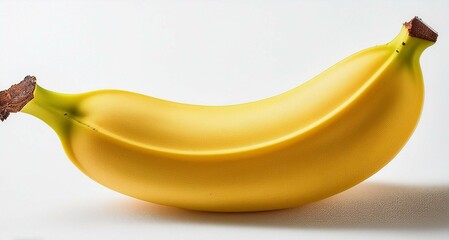 Realistic Banana on White Background
