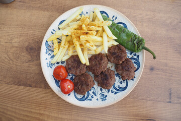Traditional Turkish Cuisine Meatball Akhisar Kofte