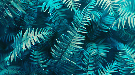 Fototapeta premium background of fern leaves, generative AI