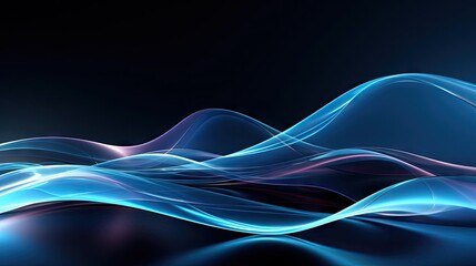 background with blue waves concept for wallpaper or banner and poster background