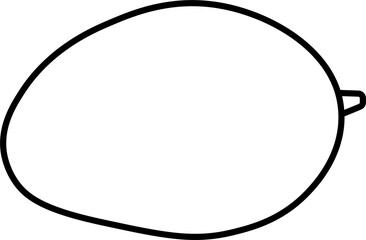 Mango vector outline illustration