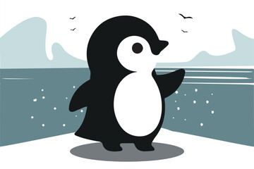 penguin on a white background