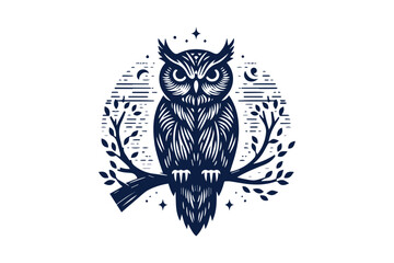 owl on a white background