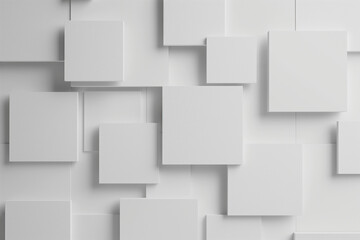 Obraz premium Minimalist Geometric White Squares: Modern Abstract Wall Art and Design Concept