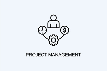 Project Management Vector Icon Or Logo Illustration