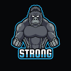 Gorilla Mascot Logo E sport