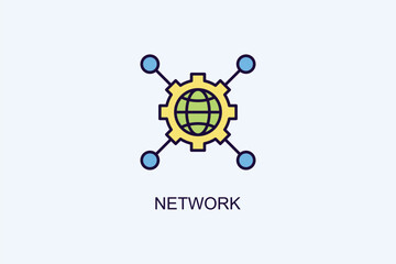 Network Vector Icon Or Logo Illustration