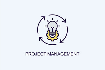 Project Management Vector Icon Or Logo Illustration