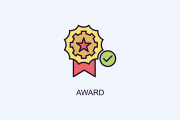 Award Vector Icon Or Logo Illustration