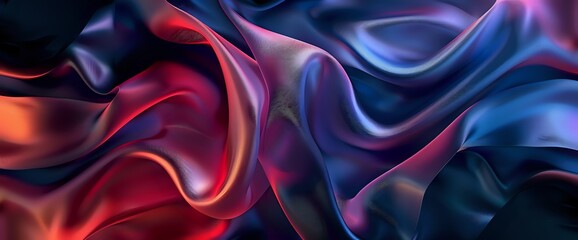 Fototapeta premium Beautiful Flowing Silk in Abstract Waves and Curves