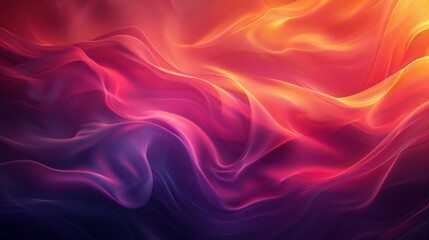 Obraz premium Vibrant abstract digital art with dynamic swirls in warm tones