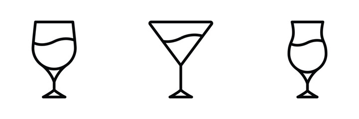 Drinks icon set vector
