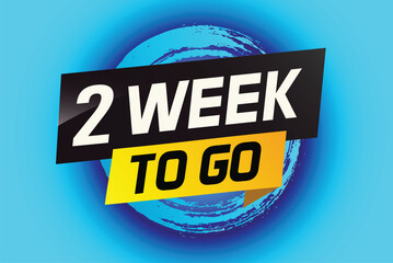 2 week to go word concept vector illustration and 3d style for use landing page, template, ui, web, mobile app, poster, banner, flyer, background, gift card, coupon

