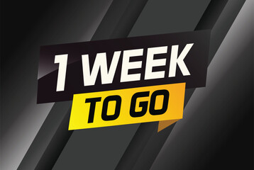 1 week to go word concept vector illustration and 3d style for use landing page, template, ui, web, mobile app, poster, banner, flyer, background, gift card, coupon

