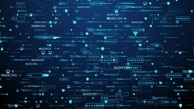Network Security Hacking Ransomware Alert Malware Threat Data Protection