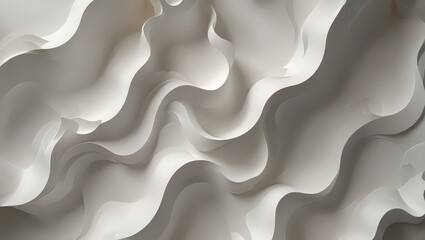 Fototapeta premium Abstract White Wavy Background