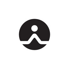 abstract peple logo icon design.