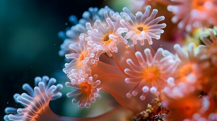 Obraz premium Close up of live coral in the tropics at a reef