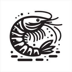 shrimp fish vector