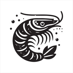 shrimp fish vector