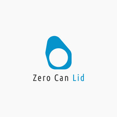The logo combines the number zero and a can lid. Suitable for technology and beverage businesses.