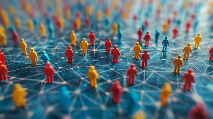 Fototapeta premium Connected Business Professionals: Network and Collaboration in Modern Business Practices