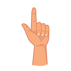 pointing up left handed