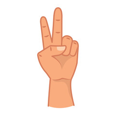 left handed making peace and love sign