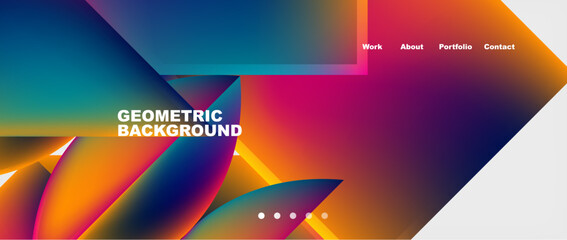 Glassmorphism geometric abstract background. Vector Illustration For Wallpaper, Banner, Background, Card, Book Illustration, landing page