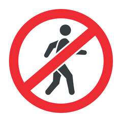 no crossing pedestrian pictogram