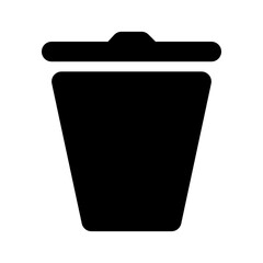 Delete trash bin remove ui black solid icon