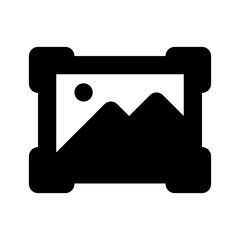 Photo image photography ui black solid icon