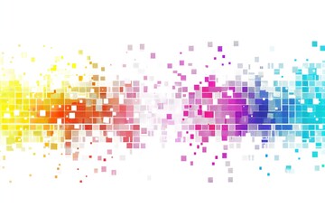 Colorful, gradient-style digital pixel art for modern design. Generative Ai