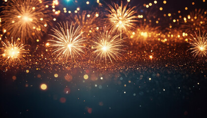 Fototapeta premium Night sky as creative holiday fireworks