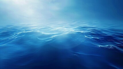 Fototapeta premium Tranquil Blue Water under Windy Sky